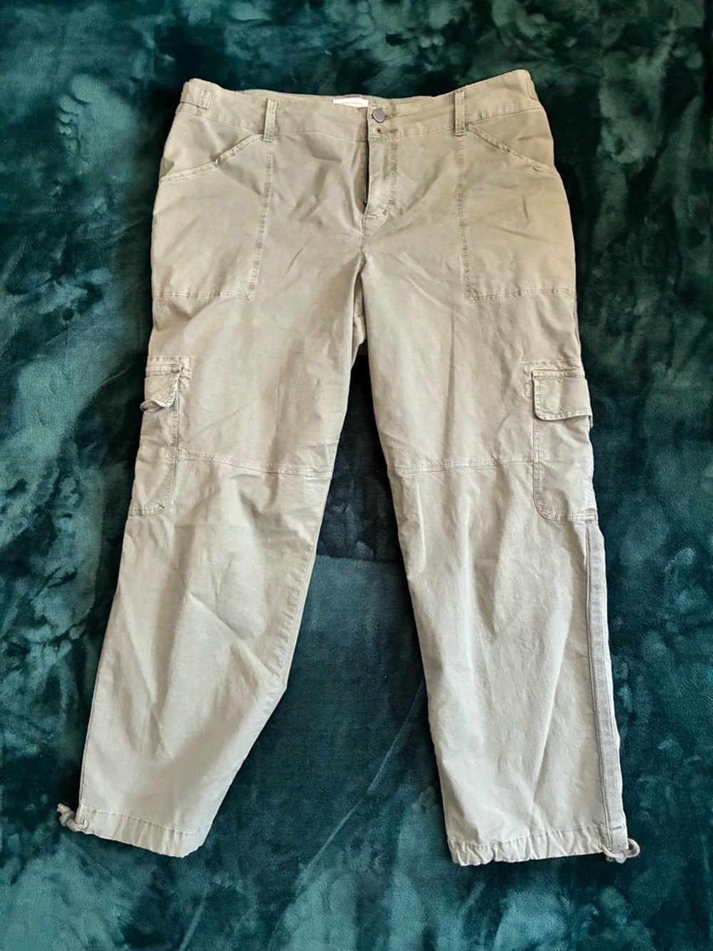 Sanctuary Olive Green Cargo Pants with Button Detail